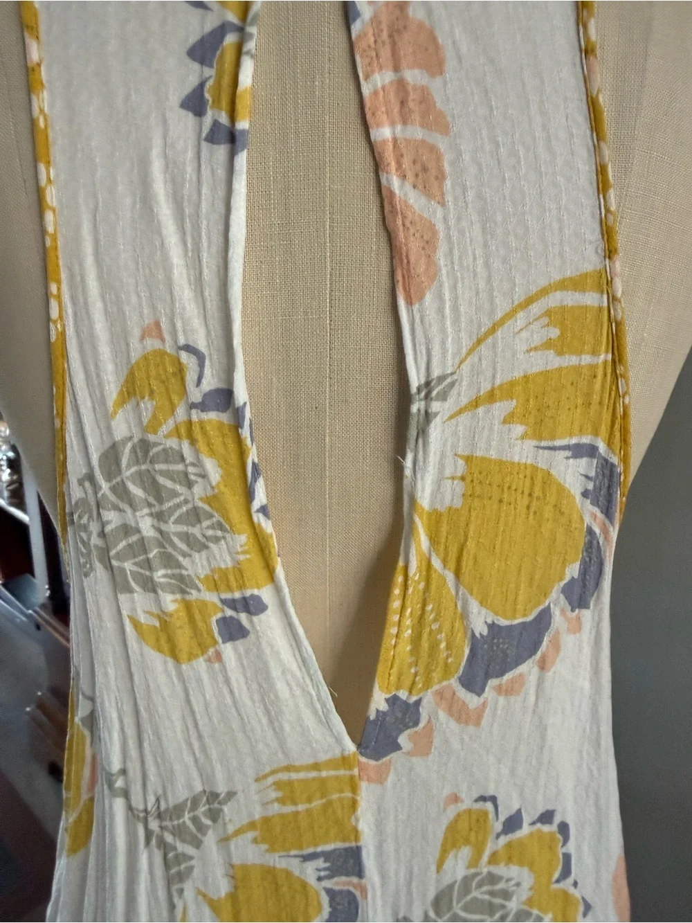 Free People Intimately Tank Mini Boho Dress With Back Button Closure. Size M